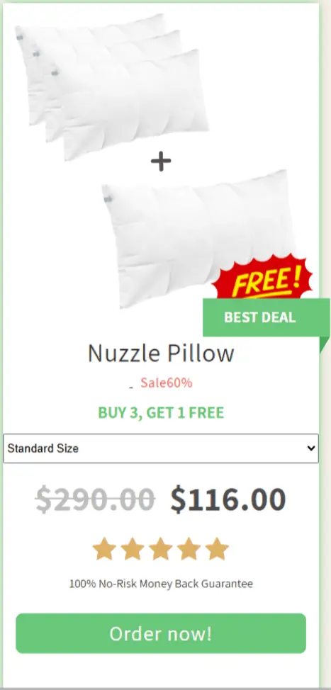 Nuzzle pillow price offer
